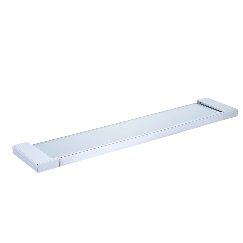 Hotel bathroom glass shelf - more efficient use of space, more sophisticated storage.  11208