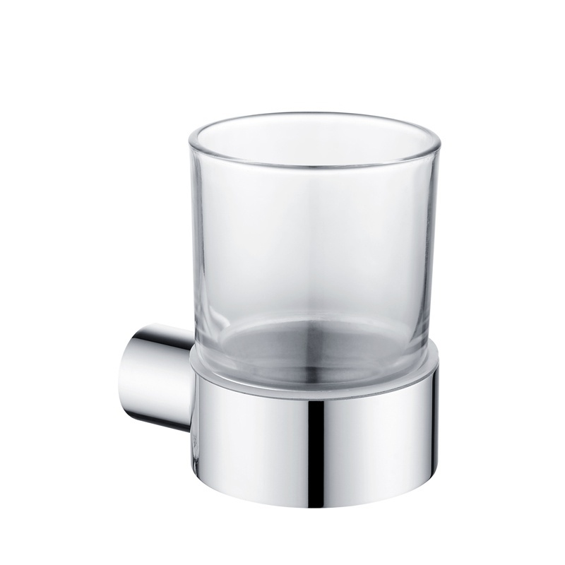 Modern apartment bathroom wall mounted 304 stainless steel single cup holder  14110