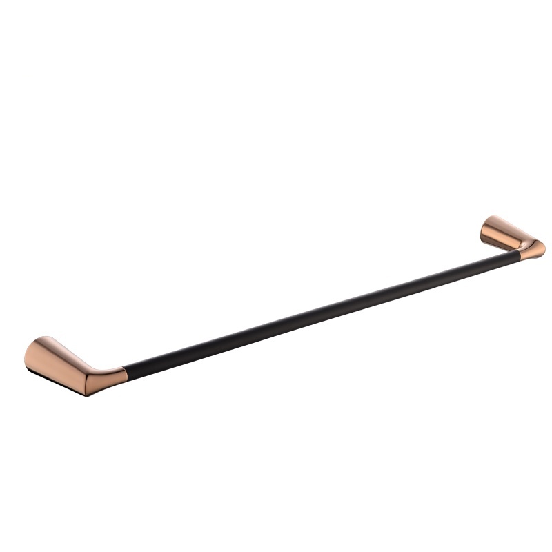 Matte black bathroom wall mount durable rust-proof single towel bar  16201
