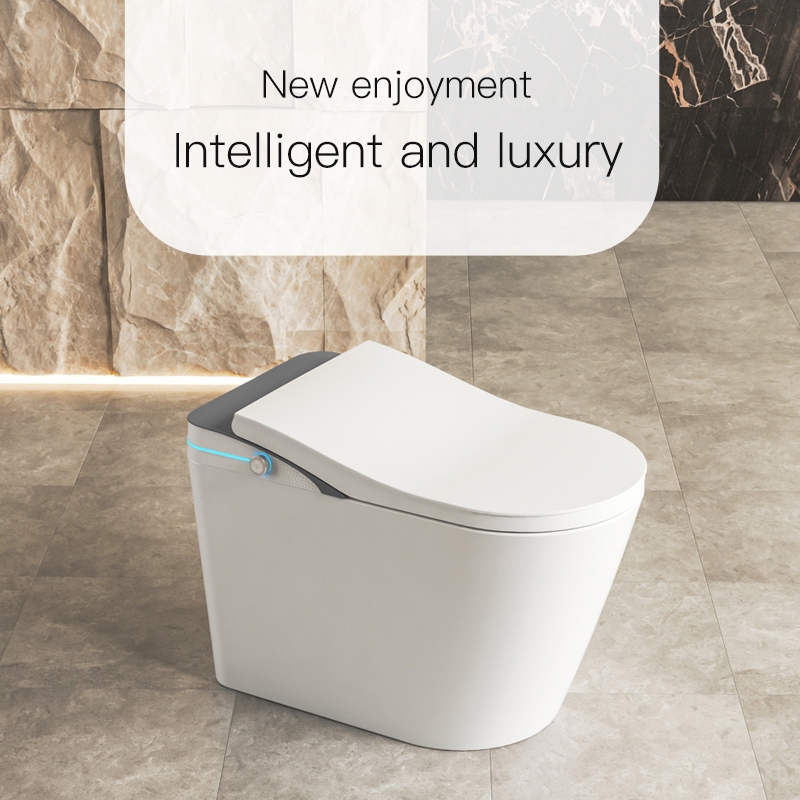 High-end apartment bathroom with remote control  heated seat fully automatic ceramic toilet with LCD display  K1