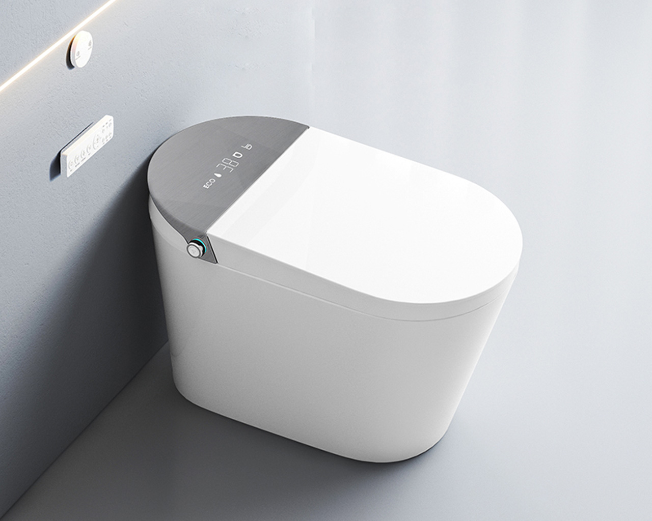 Modern automatic foot-washing sensor floor-standing ceramic toilet for bathrooms  G7