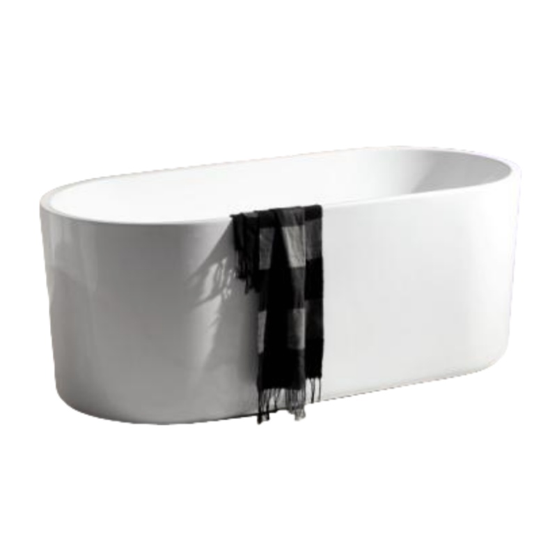 Modern hotel interior oval white acrylic minimalist-style bathtub  115