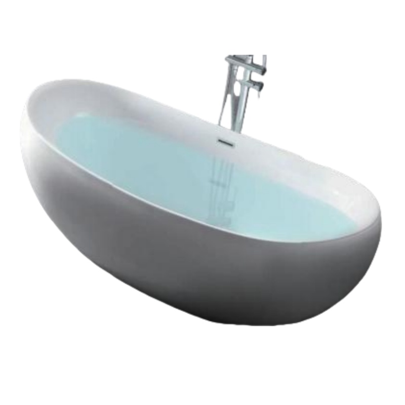 High-quality white acrylic oval-shaped bathtub is suitable for the bathroom.  136