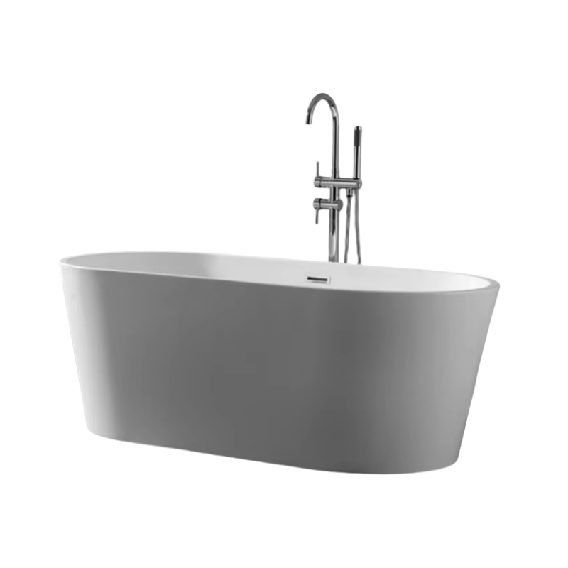 High-quality acrylic freestanding oval bathtub is suitable for modern apartment bathrooms  125