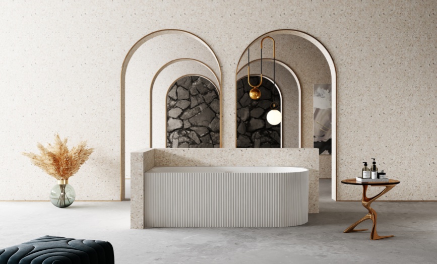Luxurious hotel standalone acrylic contemporary soaking bathtub  7683