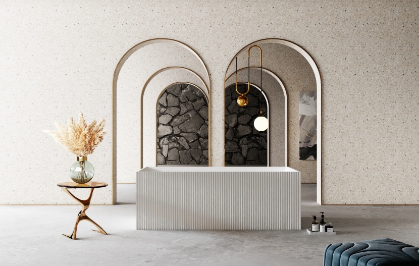 Best-selling modern square acrylic bathtub with white stripes for the bathroom  7685