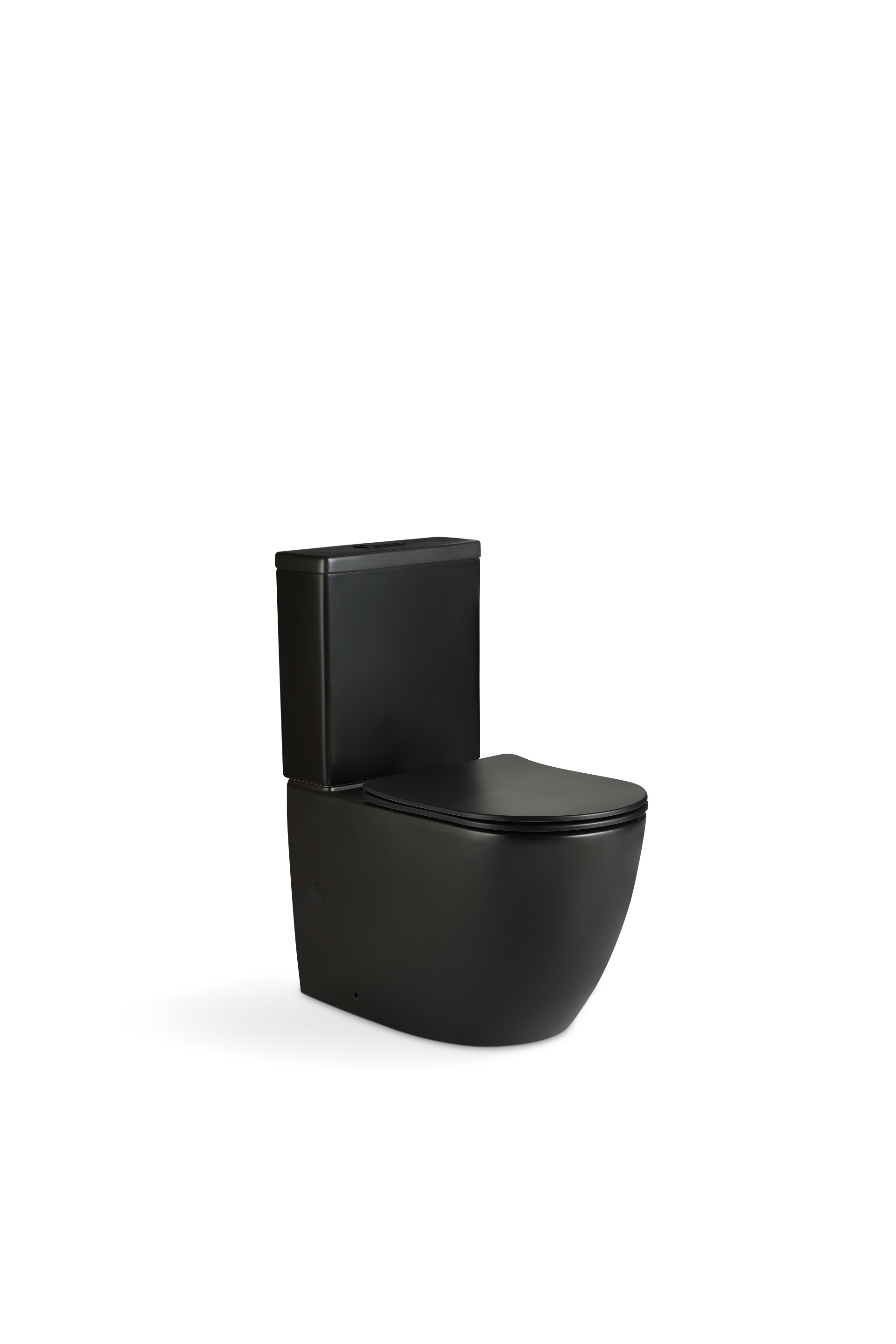 Best-selling modern bathroom flushable water-saving black ceramic toilet without frame  2176