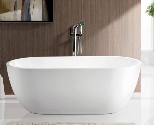 High-quality acrylic standalone large-sized bathtub for modern hotel bathrooms  M091