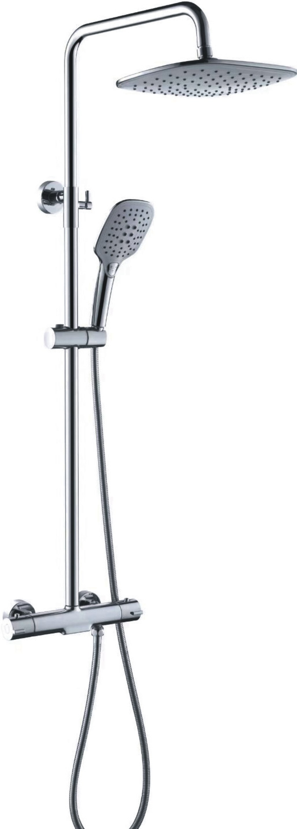 Square Rain Shower set with Thermostatic Control Ideal for hotels & commercial projects 77904