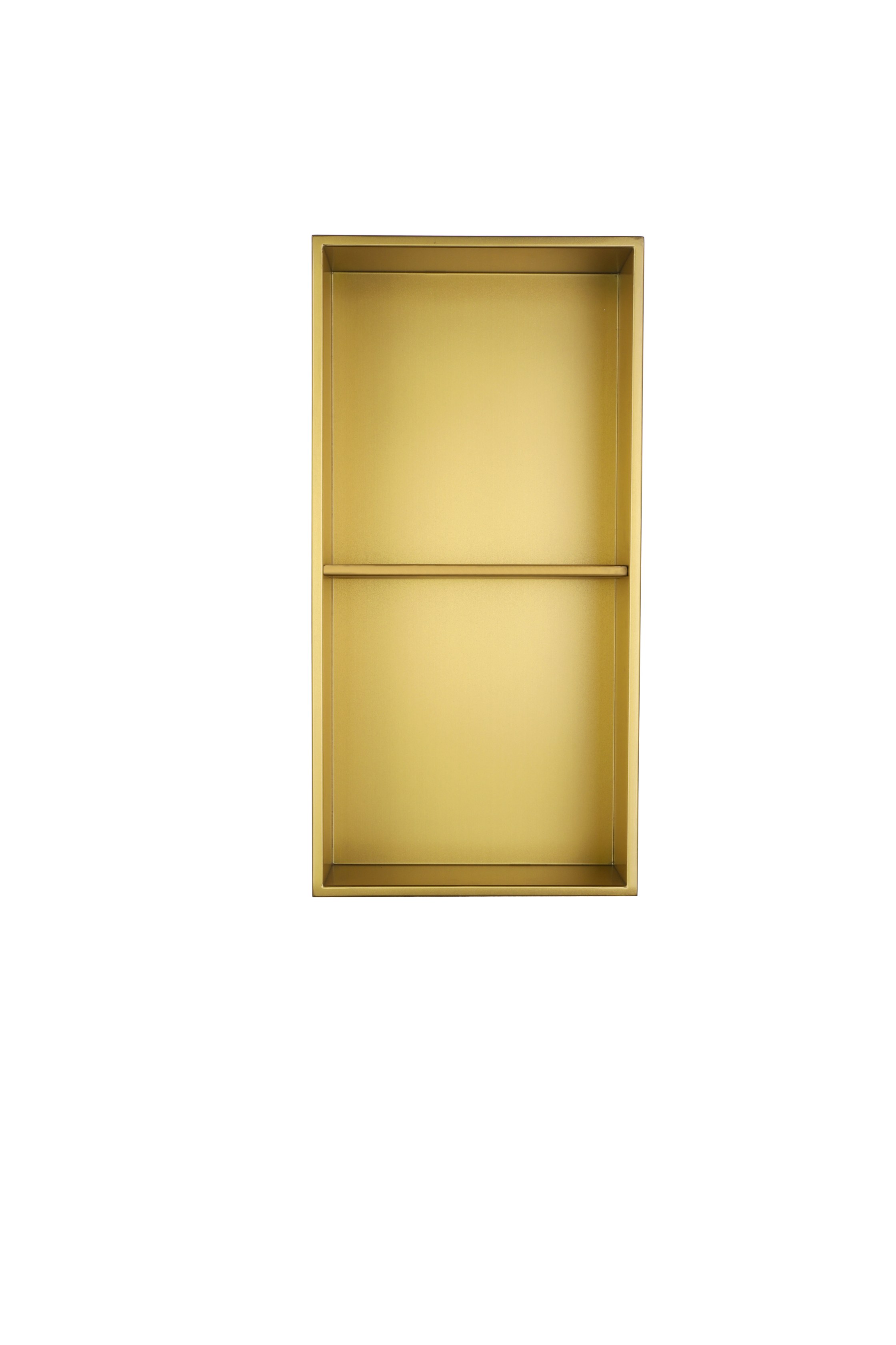 Luxury Gold Double Shelf Shower Niche – Recessed Bathroom Wall Storage  6130-2