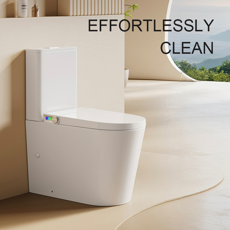 Luxury One Piece Smart Toilet with Heated Seat for Modern Bathrooms T6-C